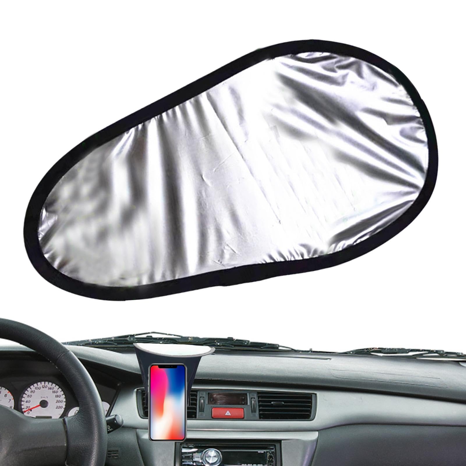 Pare-soleil pour téléphone portable, pare-soleil pour téléphone portable,Protection contre la chaleur Support de téléphone portable de navigation Pare-soleil - Empêche la distorsion des couleurs de l'