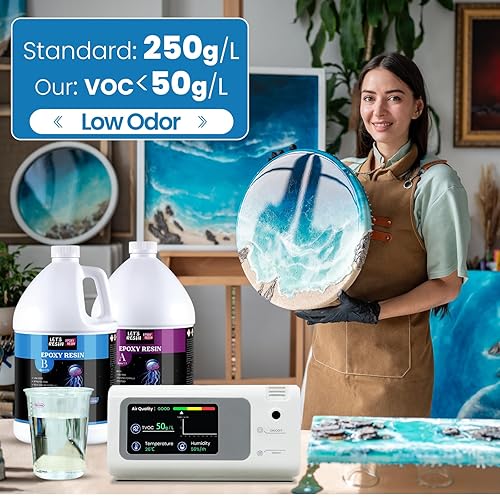 Miniatura 4 de Resina epoxi de 2 galones con bombas, kit de resina epoxi sin burbujas, resina epoxi transparente y endurecedor para arte de bricolaje, moldes,