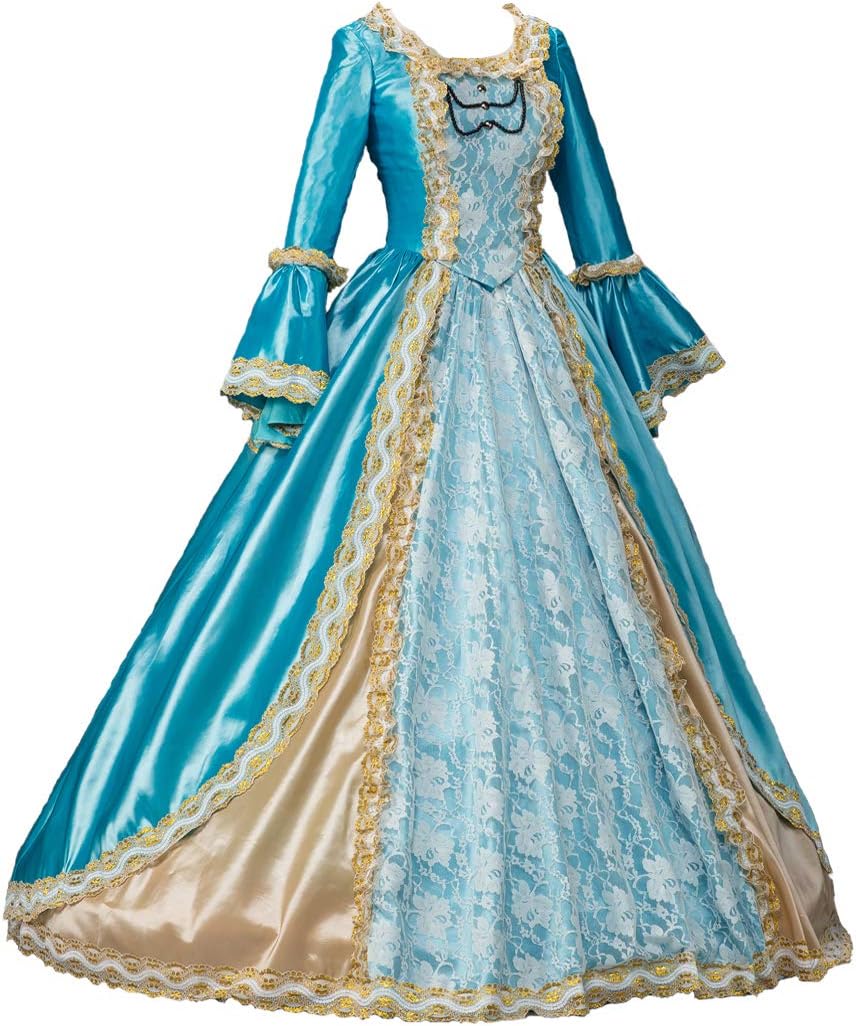 CountryWomen Marie Antoinette Renaissance Winter Holiday Dress Ball Gown Theatrical Costume