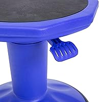 Vista 4 de Flash Furniture Carter Taburete de aprendizaje activo de altura ajustable para aulas, taburete tambaleante sin respaldo con giro de 360 grados, 14 a