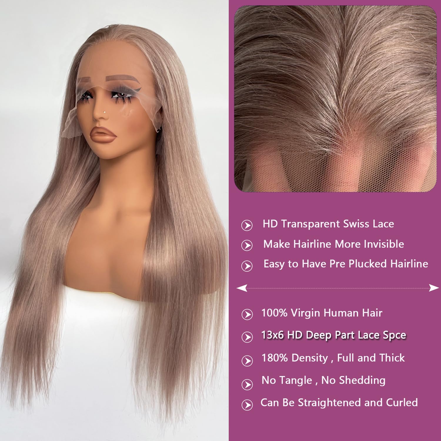 JAYLEN | LONG PINK ASH BLONDE DEEP T PART LACE FRONT WIG Ash Blonde Wig Review: Effortless Glam with Arabella | TikTok main image 4