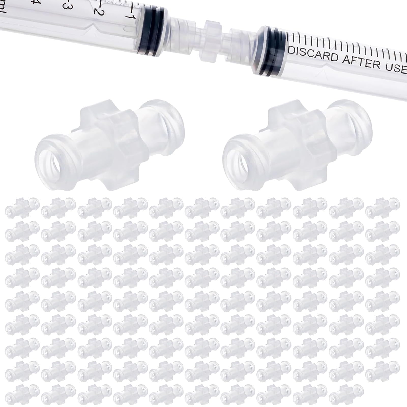 Lab Dispensing Connector PP Female Luer Adapter for Transfer Lines, Teaching Setup Tasks, Routine Refill, General Work Female Luer Coupler Fitting Threaded Pp Transfer Adapter Dispensing Connector Lab
