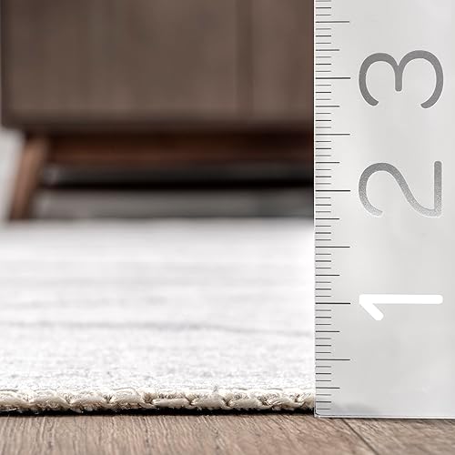 Miniatura 6 de nuLOOM Keesha - Alfombra reversible lavable a máquina, 5 x 8, beige y azul