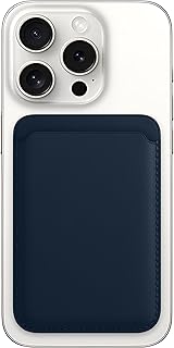 محفظة كروت من الجلد متوافقة مع ملحقات ماج سيف مع ميزة مغناطيسية قوية لآيفون 14 / آيفون 13 / آيفون 12 سيريز من تينوفت (كحلي)