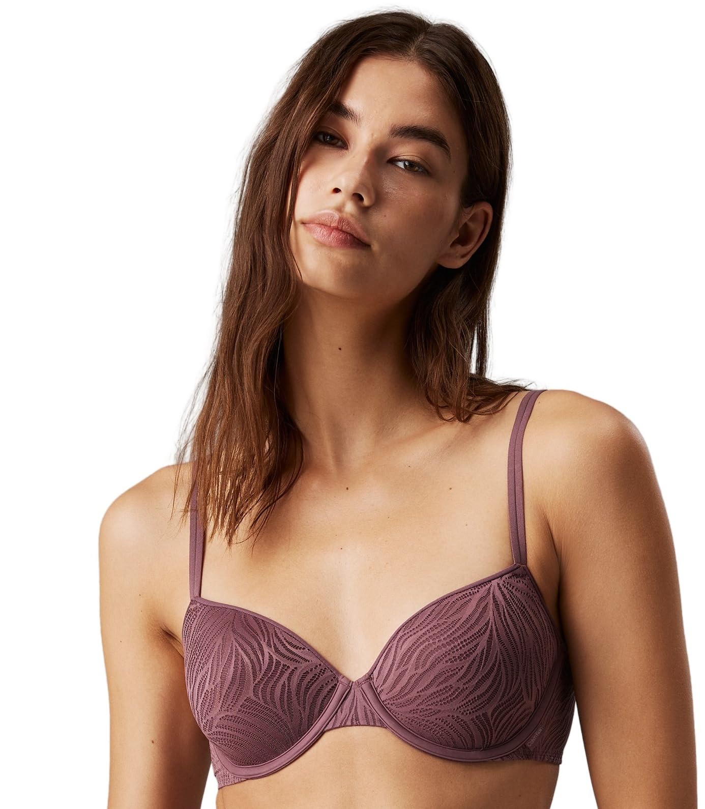 Calvin Klein Women Lightly Lined Demi-Cup Bra with Underwire, Pink (Keepsake Rose), 36DD