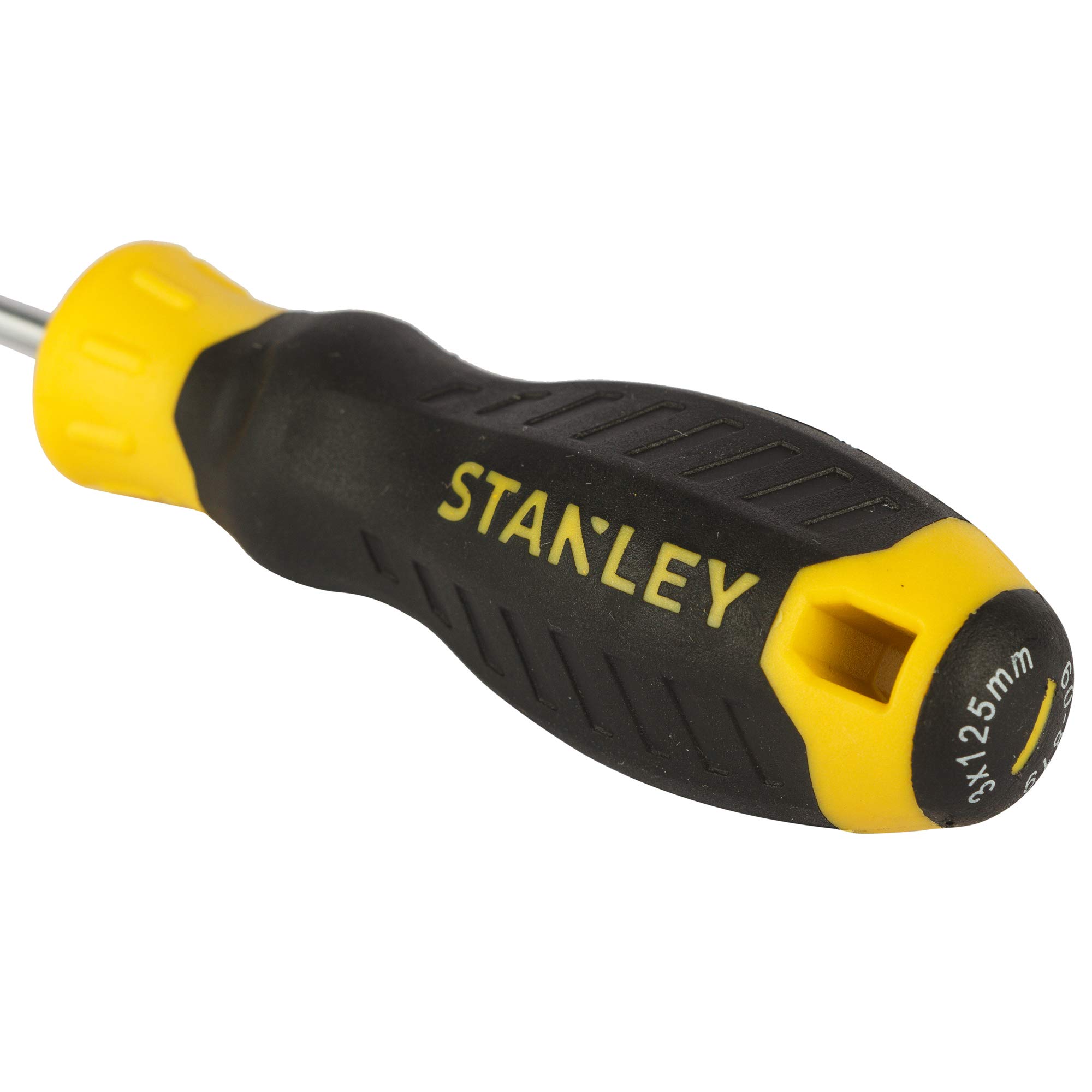STANLEY STMT60819-8 Cushion Grip Slotted Standard Screwdriver 3 mm x 125 mm Black and Yellow 3