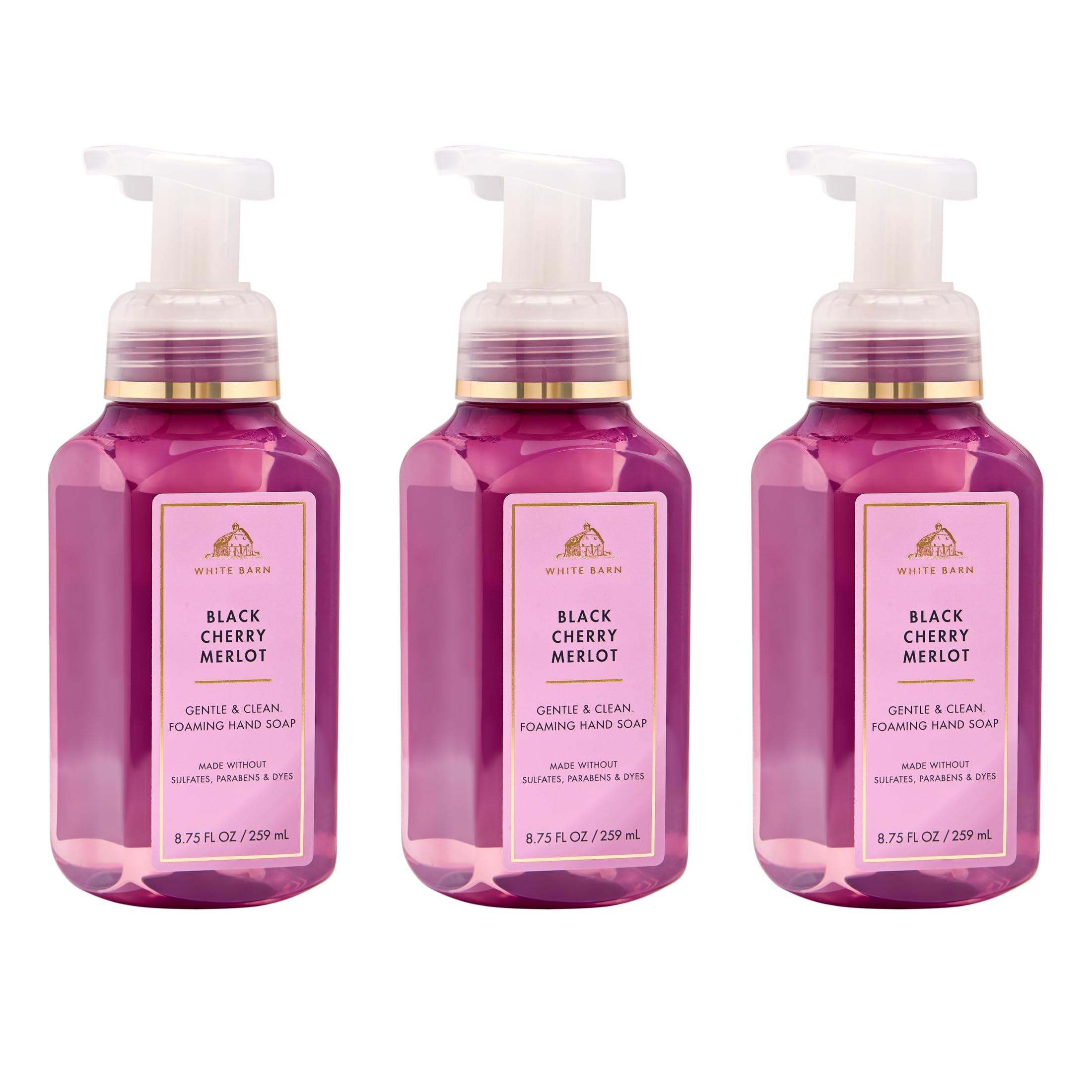 Bath & Body Works Foaming Hand Soap, Black Cherry Merlot, 3 Pack