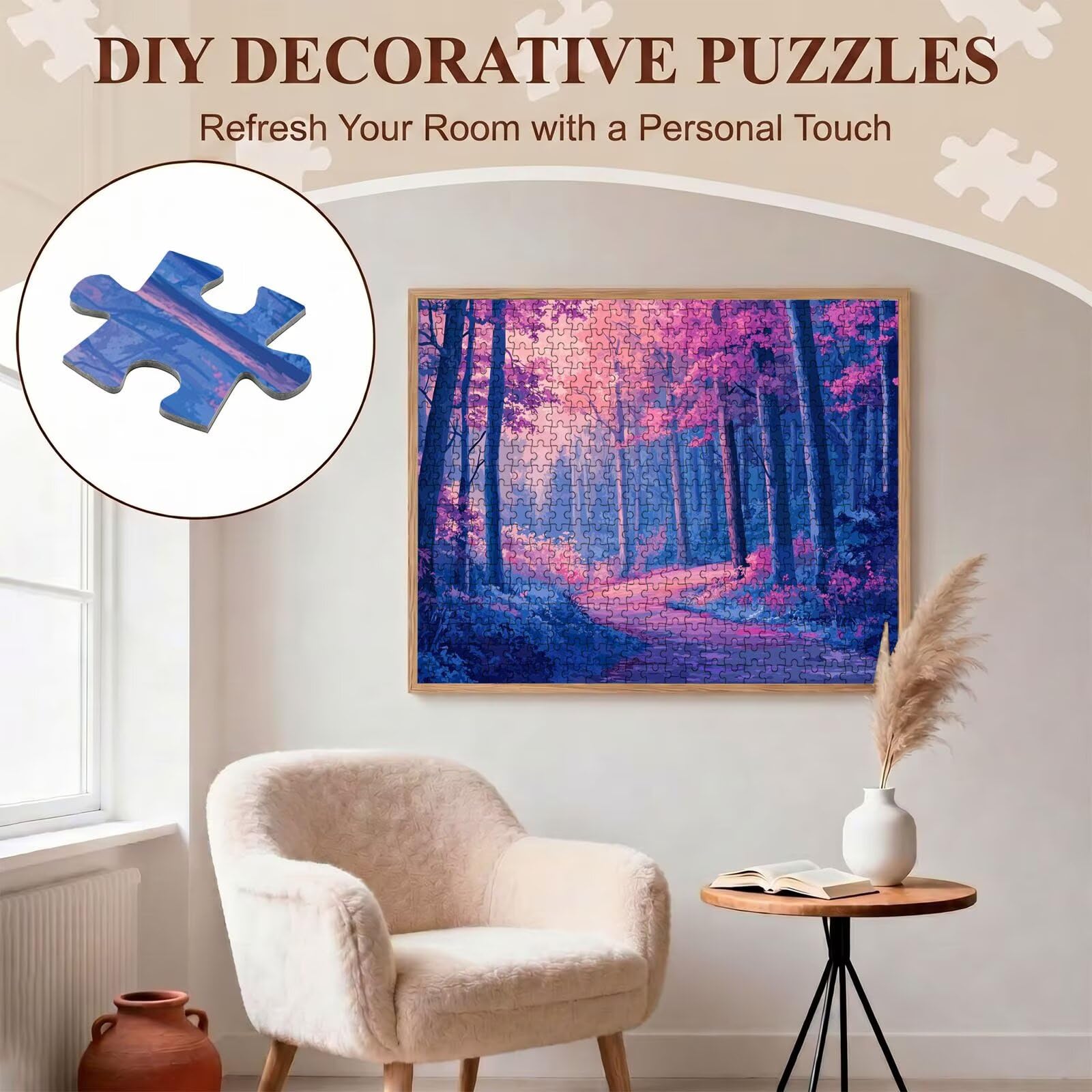 Cartone animato foresta Puzzle 1500 Pezzi per Adulti, Puzzle in Legno - Collezione Classica con Poster Incluso - Sfida di Concentrazione e Passatempo Antistress, Gioco per Famiglia, 87 x 57 cm f0-550