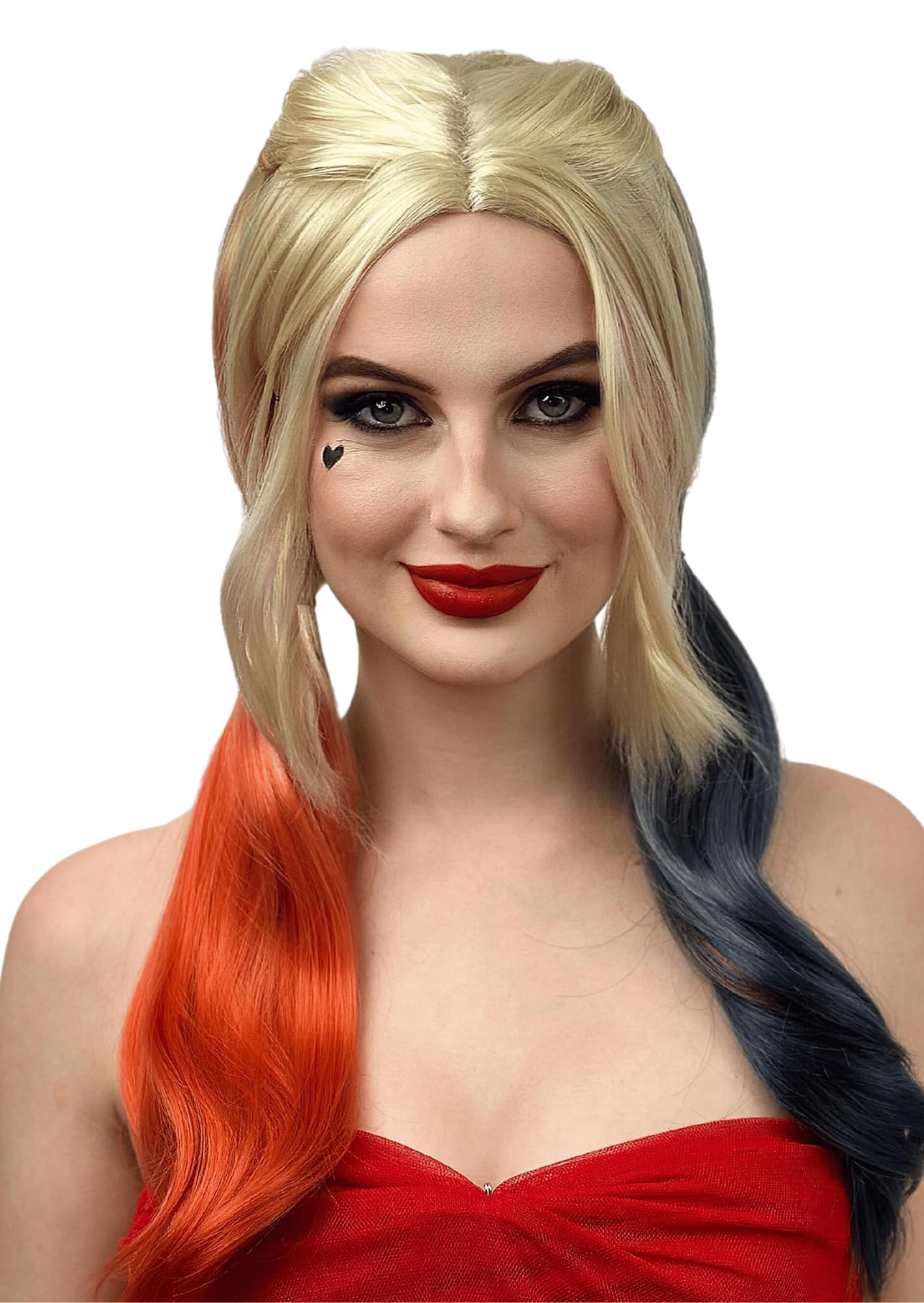 ALLAURA Women's Wig Compatible with Harley Wig for Girls Halloween Harley-Wig Cosplay Clown GirlWig