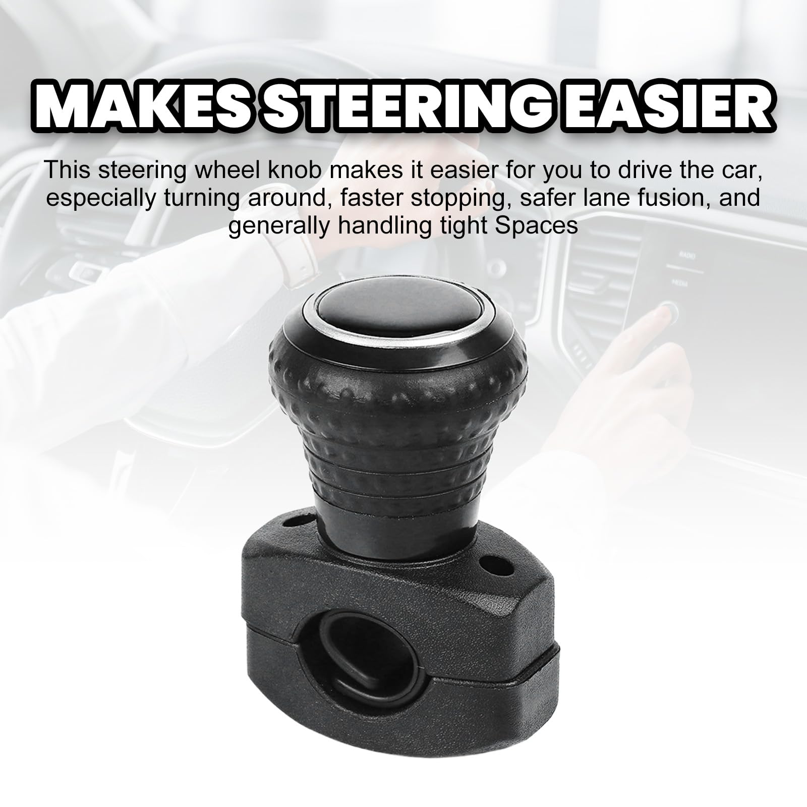 Pomello Volante PT300488 Pomello Per Volante Auto Universale - Per Trattori, Camion E Veicoli Pesanti Pomello Per Volante Universale