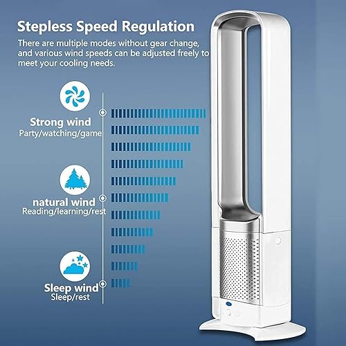 Miniatura 4 de Ventilador sin aspas para dormitorio, ventilador de torre que sopla aire frío, ventilador de torre de enfriamiento silencioso con control remoto, 3