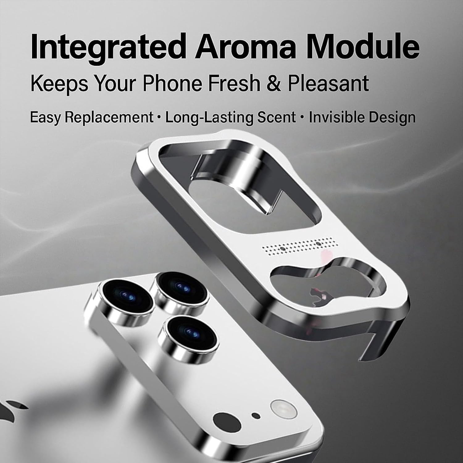 Frameless Metal Bumper Case for iPhone 17 Pro Max/17 Pro/17 Air/17, Aluminum Alloy Slim Fit Protective Cover with Corner Protection, Heat Dissipation, Bare Grip(Silver,17 Air)