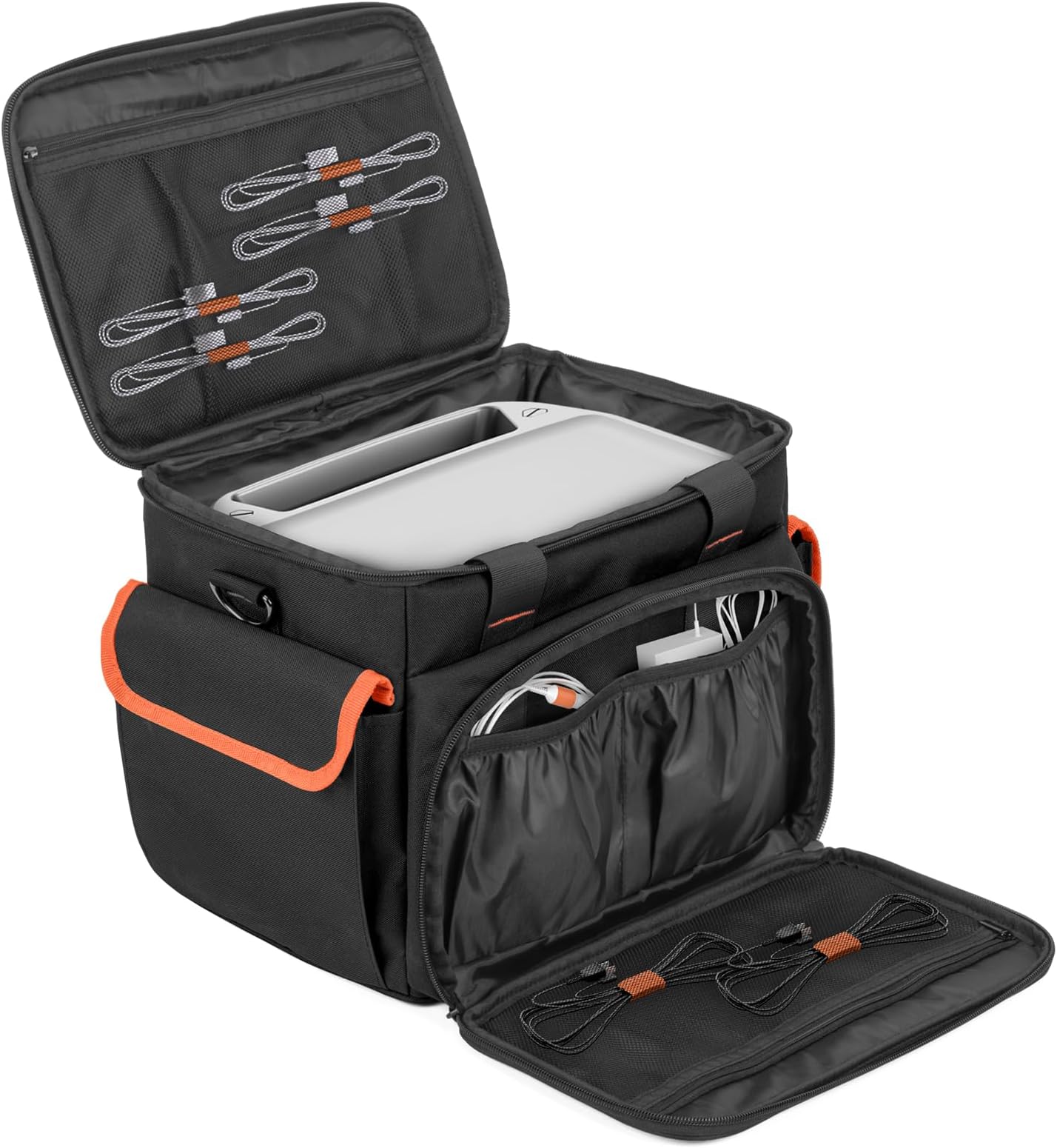 Carrying Case Compatible with ECOFLOW River/River Pro, Storage Bag with Waterproof Bottom and Front Pockets for Charging Cable and Accessories
