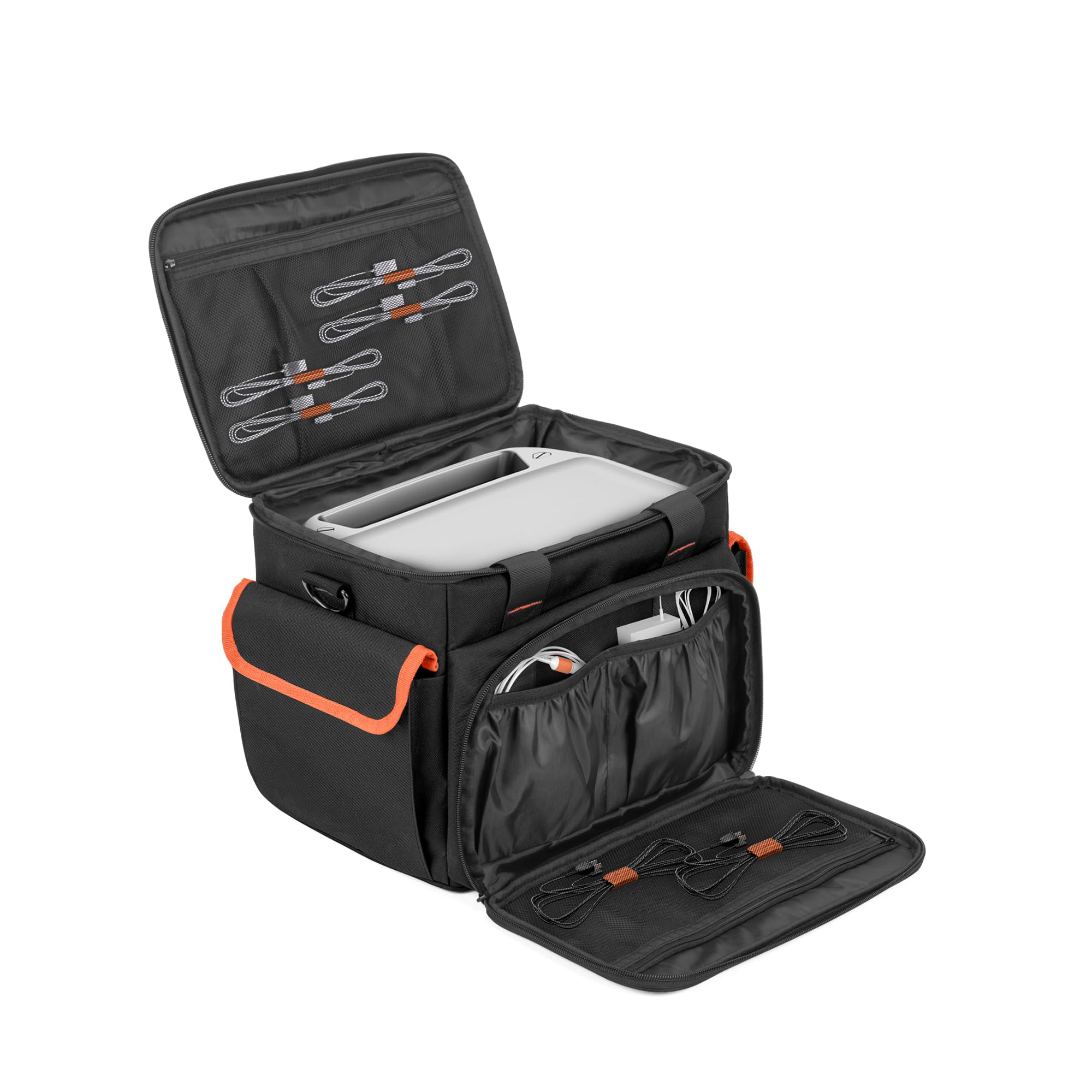 Trunab Carrying Case Compatible with ECOFLOW River/River Pro, Storage Bag with Waterproof Bottom and Front Pockets for Charging Cable and Accessories