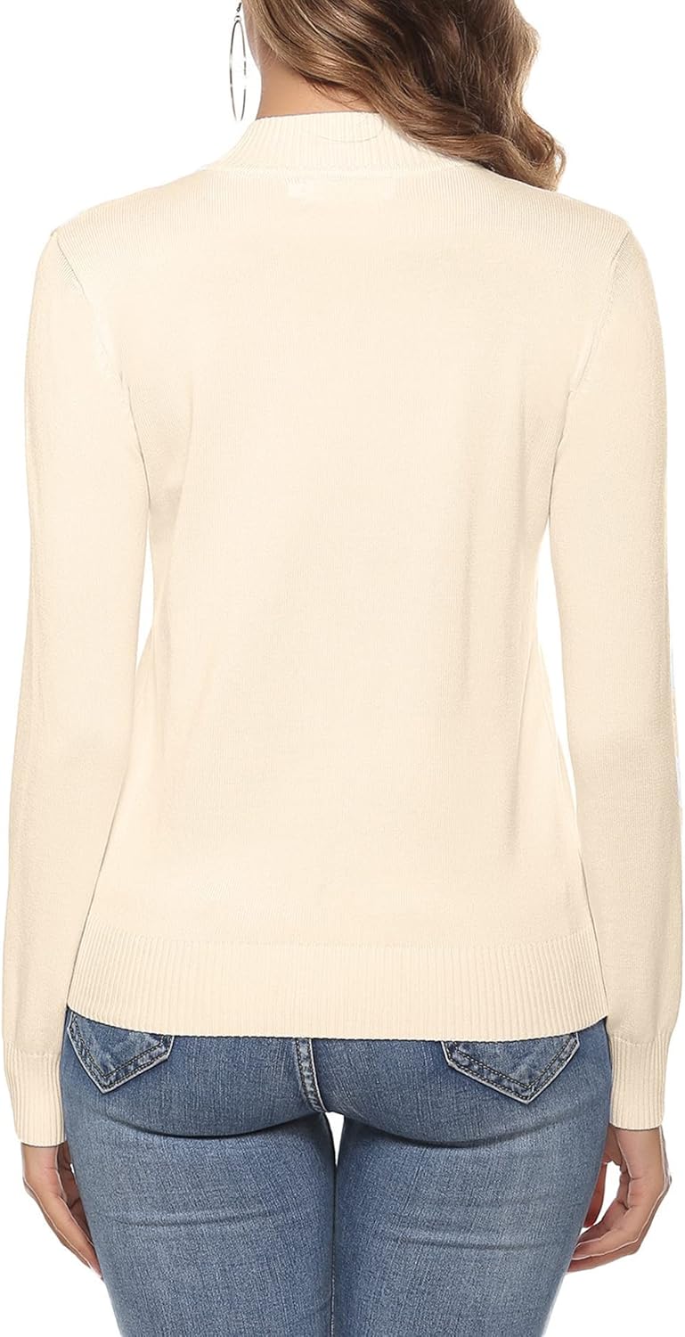 Youngull Zip Front Jacket for Women Casual Lightweight Cardigan Zip Up Sweater Tops Long Sleeve Knitted Sweatshirts - Image 5