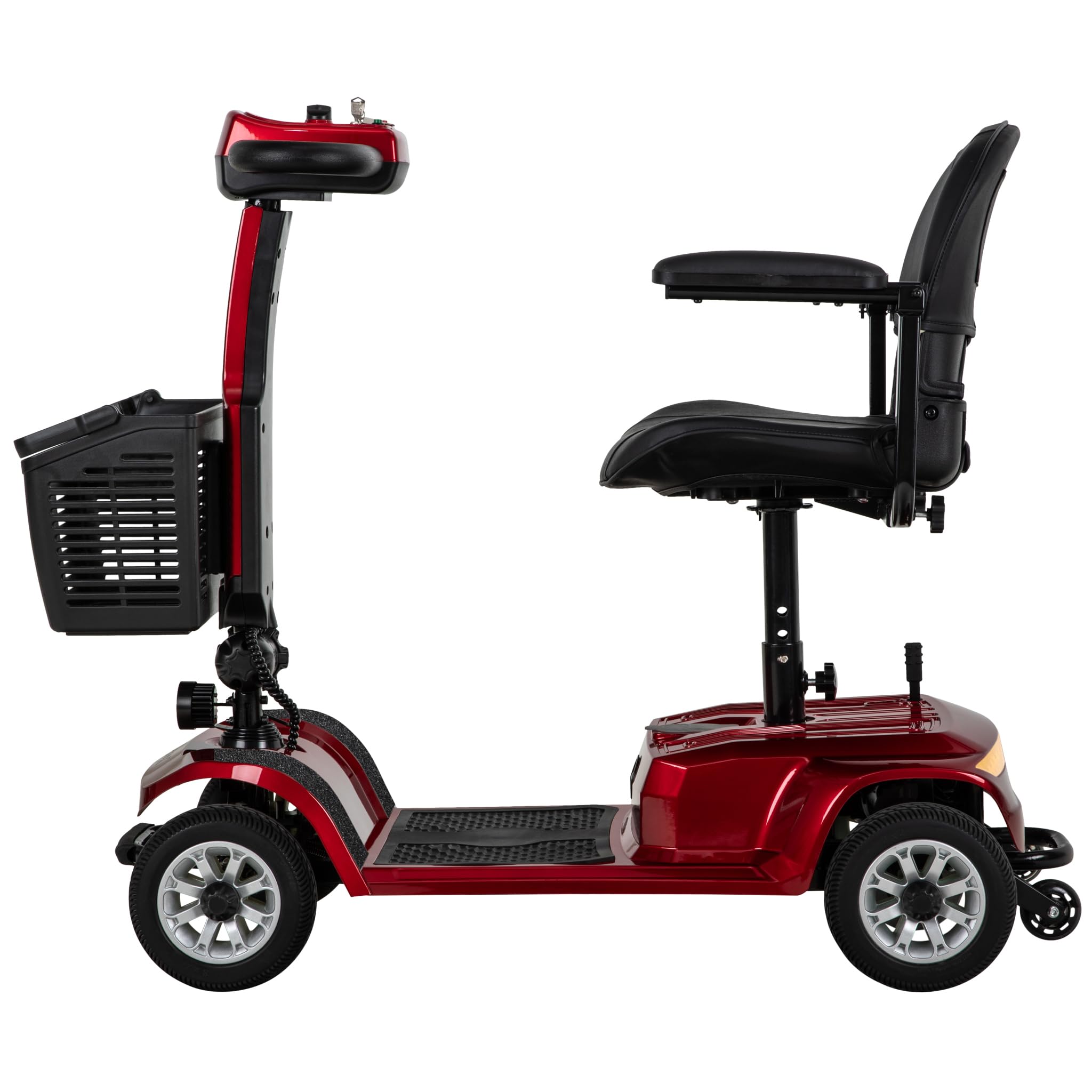 eFlux Seniorenmobil M1 | Elektromobil für Senioren klappbar - Bis 20 km Reichweite - Rollator - Rollstuhl elektrisch - Elektrorollstuhl - Seniorenroller (Rot)