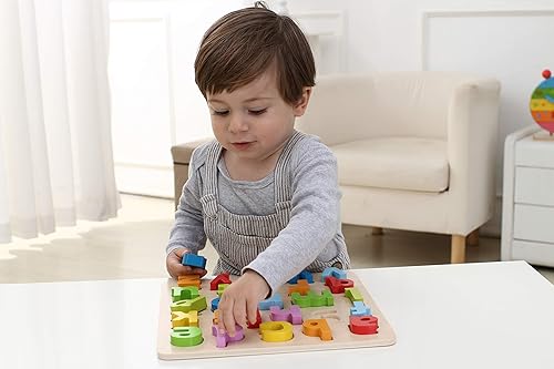 Miniatura 4 de Babe Rock Alfabeto de madera Aprendizaje Rompecabezas Educativos Juguetes de Aprendizaje Madera ABC Letras Rompecabezas Colorido Bloques de