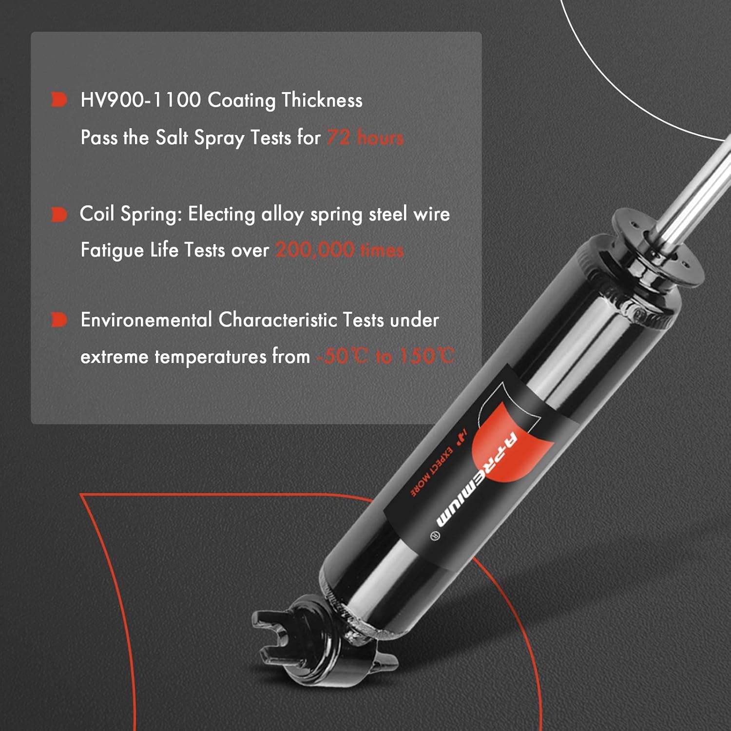 A-Premium Front Suspension Shock Strut Absorbers Compatible with Chevrolet Impala, Caprice & Dodge Dakota, Durango & Ford Crown Victoria & GMC Safari & Mercury Grand Marquis, 2-PC Set