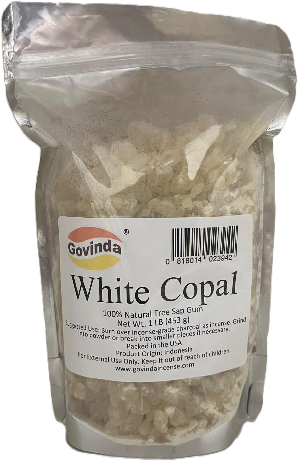 Govinda - White Copal Tree Sap Gum Incense 1 lb