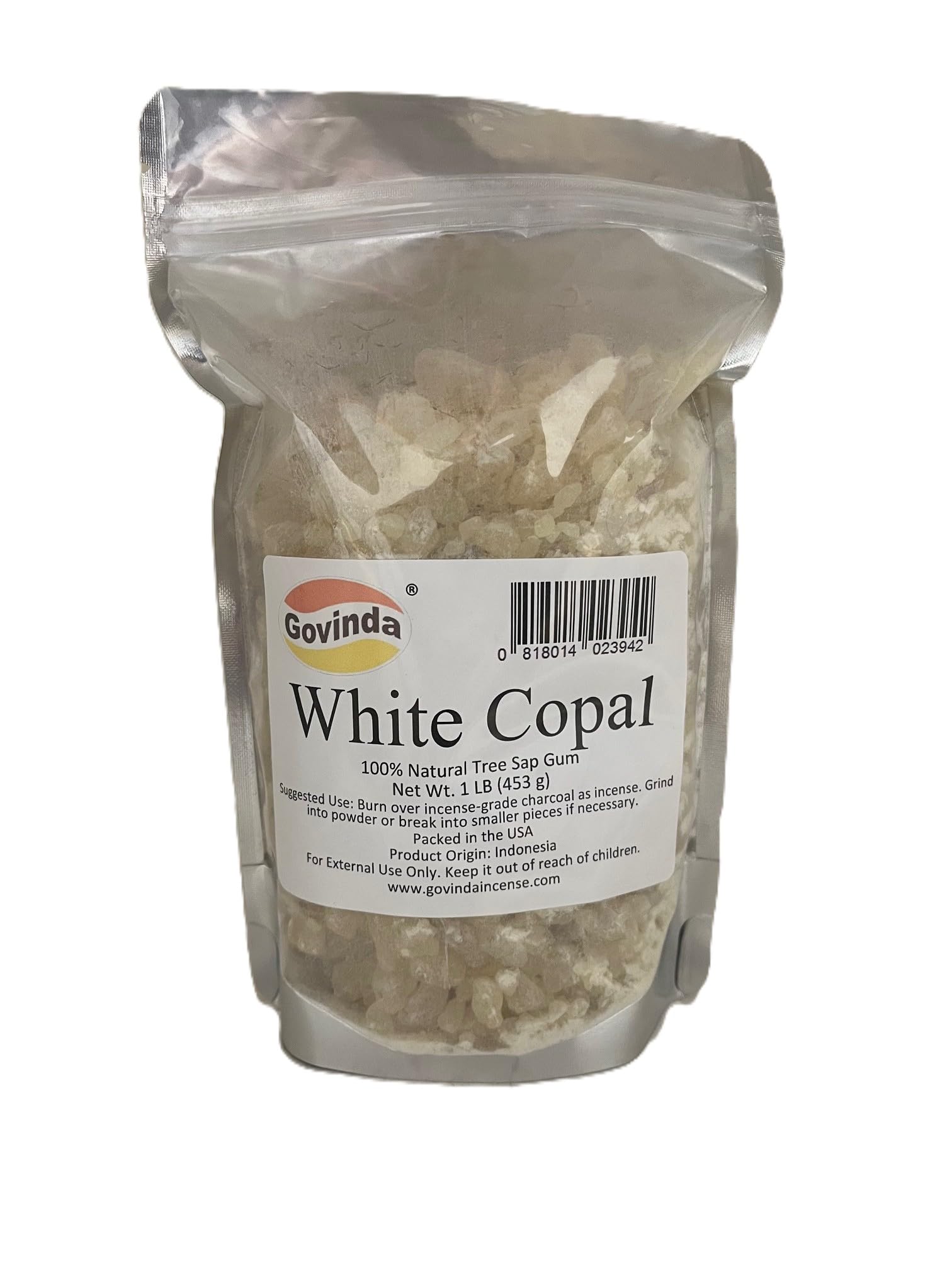 Govinda® - White Copal Tree Sap Gum Incense 1 lb