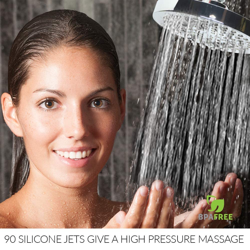 CircleSplash Rainfall Shower Head 2.5 gpm High Flow Showerhead