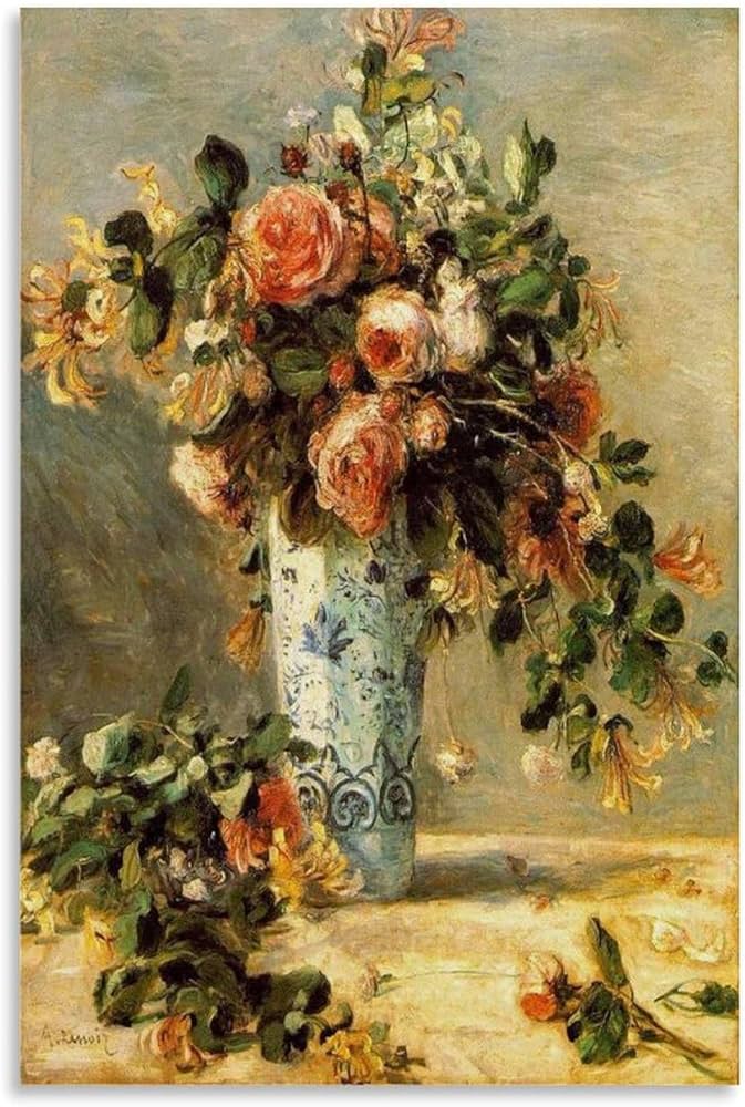 ピエール オーギュスト ルノワール 花瓶の花 薔薇 インテリア 額縁 アート Amazon.co.jp: ピエール・オーギュスト・ルノワール(Pierre
