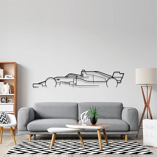 Miniatura 8 de Arte de pared de metal con silueta de Corvette, decoración de pared de garaje extragrande, letrero de corbeta, automóvil deportivo americano, arte