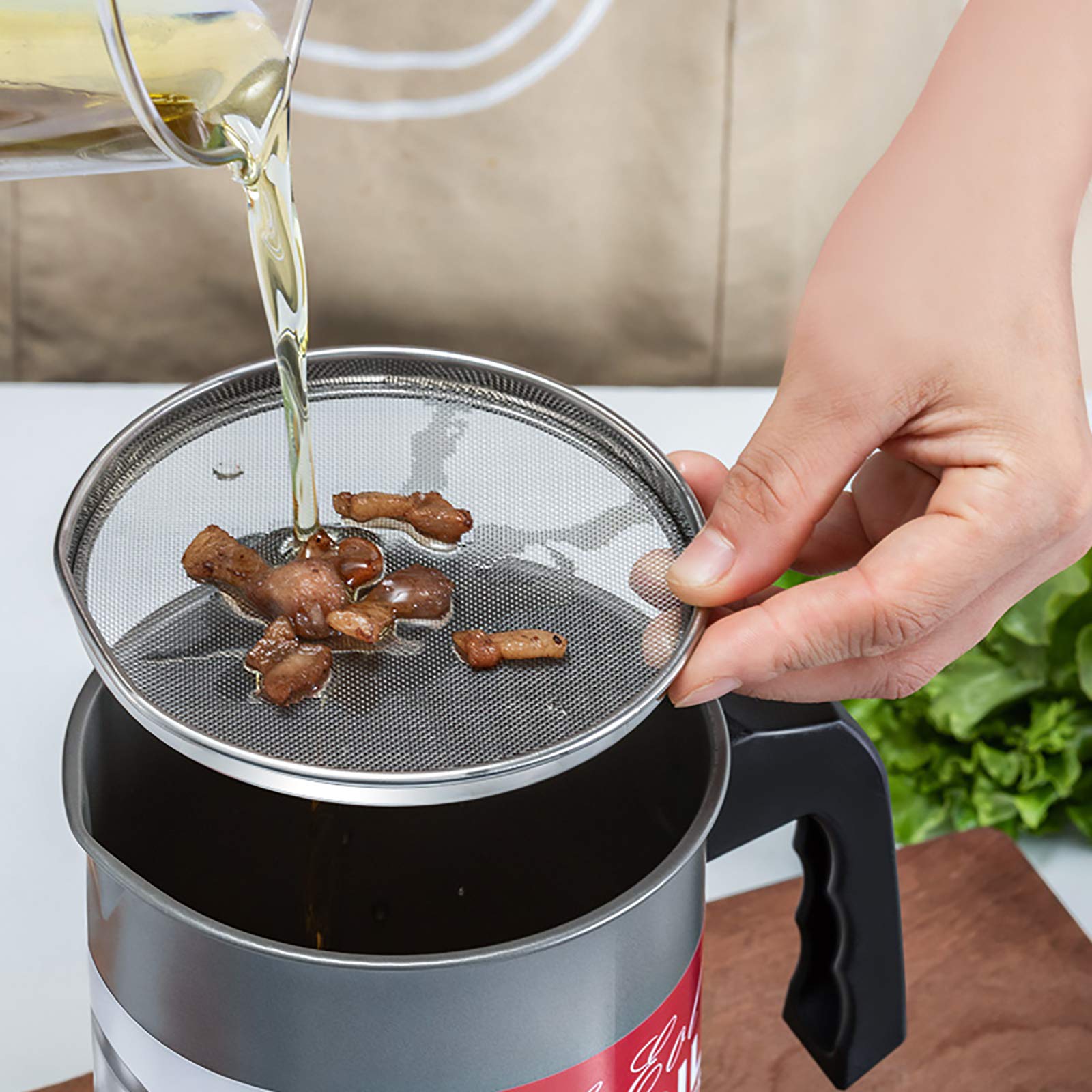 ATTREZZI RETE FINE filtro cucchiaio da scremare olio latte filtro caffè
