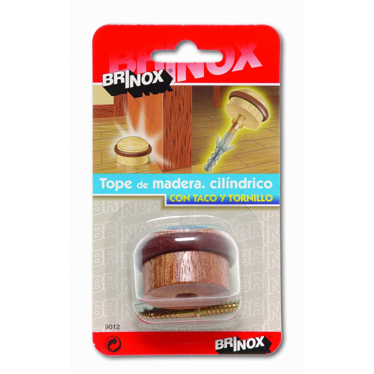 Brinox Butée Bois Cylindrique Avec Vis Invisible, Voir Description, Sapeli, 2.9 X 3.5 X 3.5 Cm