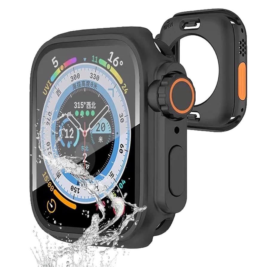 Apple Watchカバー Apple Watch アップルウォッチ カバー 防水 ゴールド 8 45mm