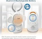 VTech DM1411 Moniteur Audio Bébé & Batterie portable à deux unités rechargeables, longue portée, lumière de nuit douce, sons apaisants & Lullabies, Transmission numérique sans fil, Indicateur sonore