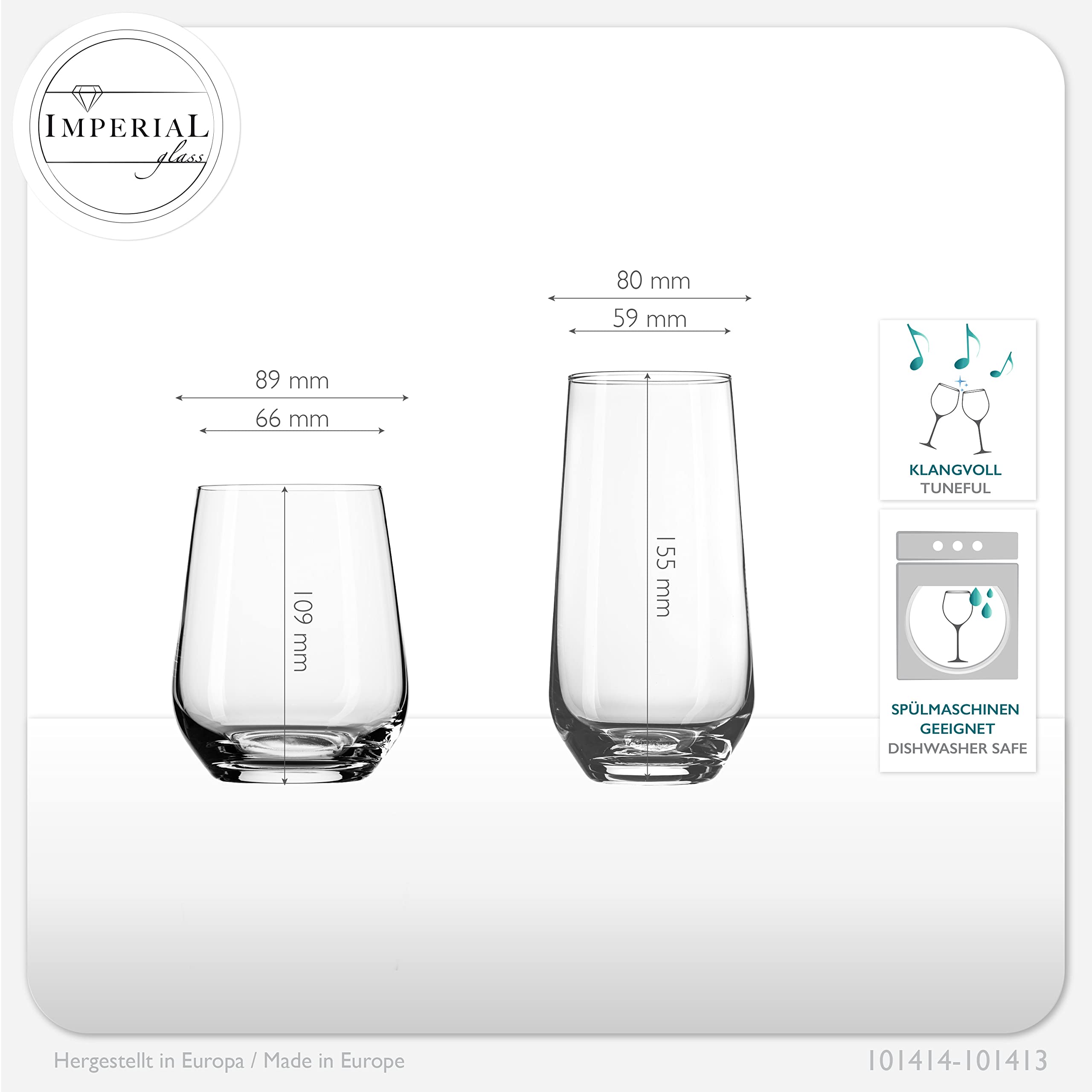 Lot De 12 Verres à Vin En Verre Sodocalcique - 14,5 Cl - Maison