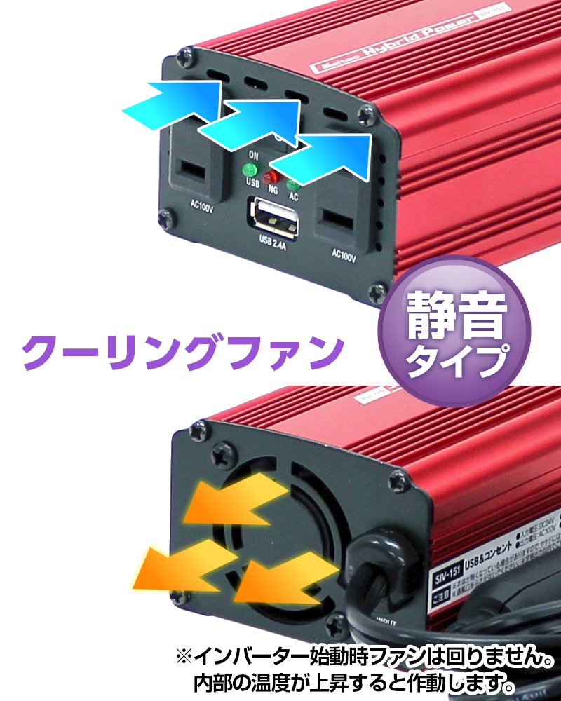 Amazon.co.jp: メルテック(meltec) 車載用 インバーター 2way(USB&