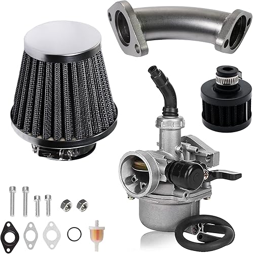 JMCHstore Etapa 2 Performance Mainfold Kit para motor Predator 79cc 3HP, Coleman CT100U CC100X 98cc, Massimo MB100 Mini Bike, Adaptador de Carb