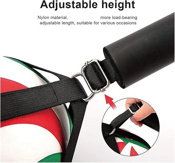 Volleyball Aid Practice Trainer Volleyball Spike Trainer Training Aid Adjustable Practice with Carabiner for Arm Swing Mechanics