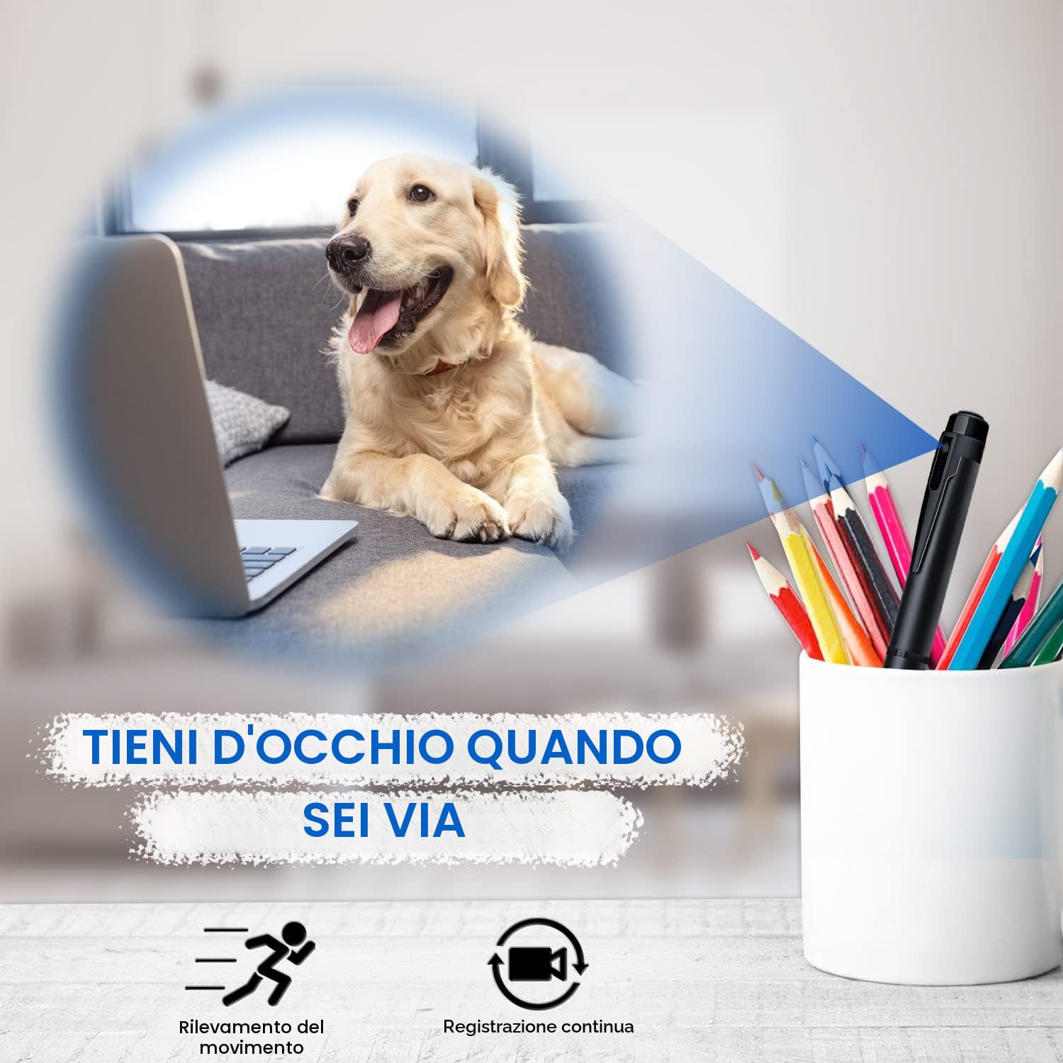 Mini telecamera spia telecamera nascosta 32gb HD 1080p telecamera di sicurezza con rilevamento di movimento e registrazione ciclica, piccola fotocamera per ufficio a casa e riunioni di lavoro