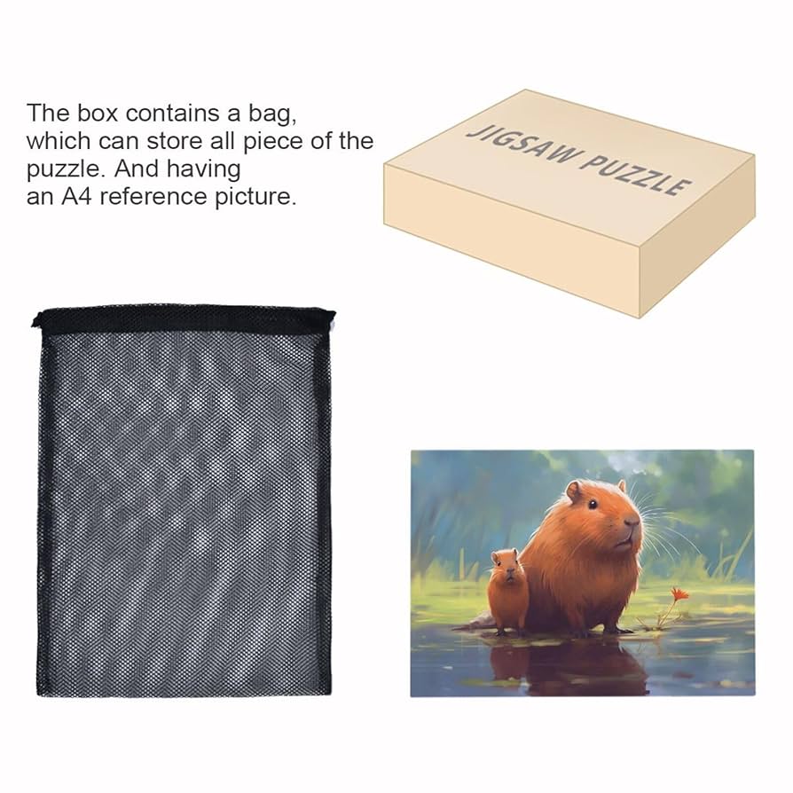 Amazon.com: ZENWAWA 1000 pieces Puzzle-Cute Capybara, Jigsaw