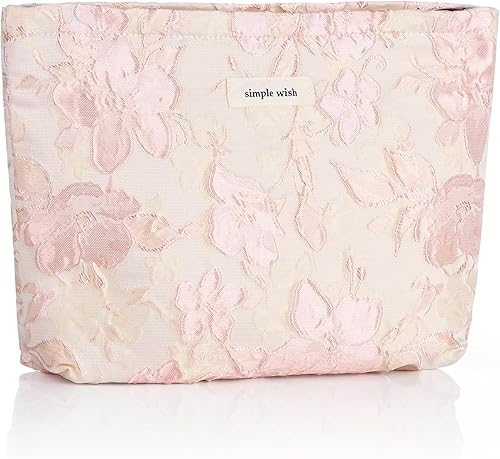 Miniatura 1 de Sightor Bolsa de maquillaje estética, bolsa de cosméticos de gran capacidad, bolsa de maquillaje floral de lona, bolsa de viaje, bolsa de