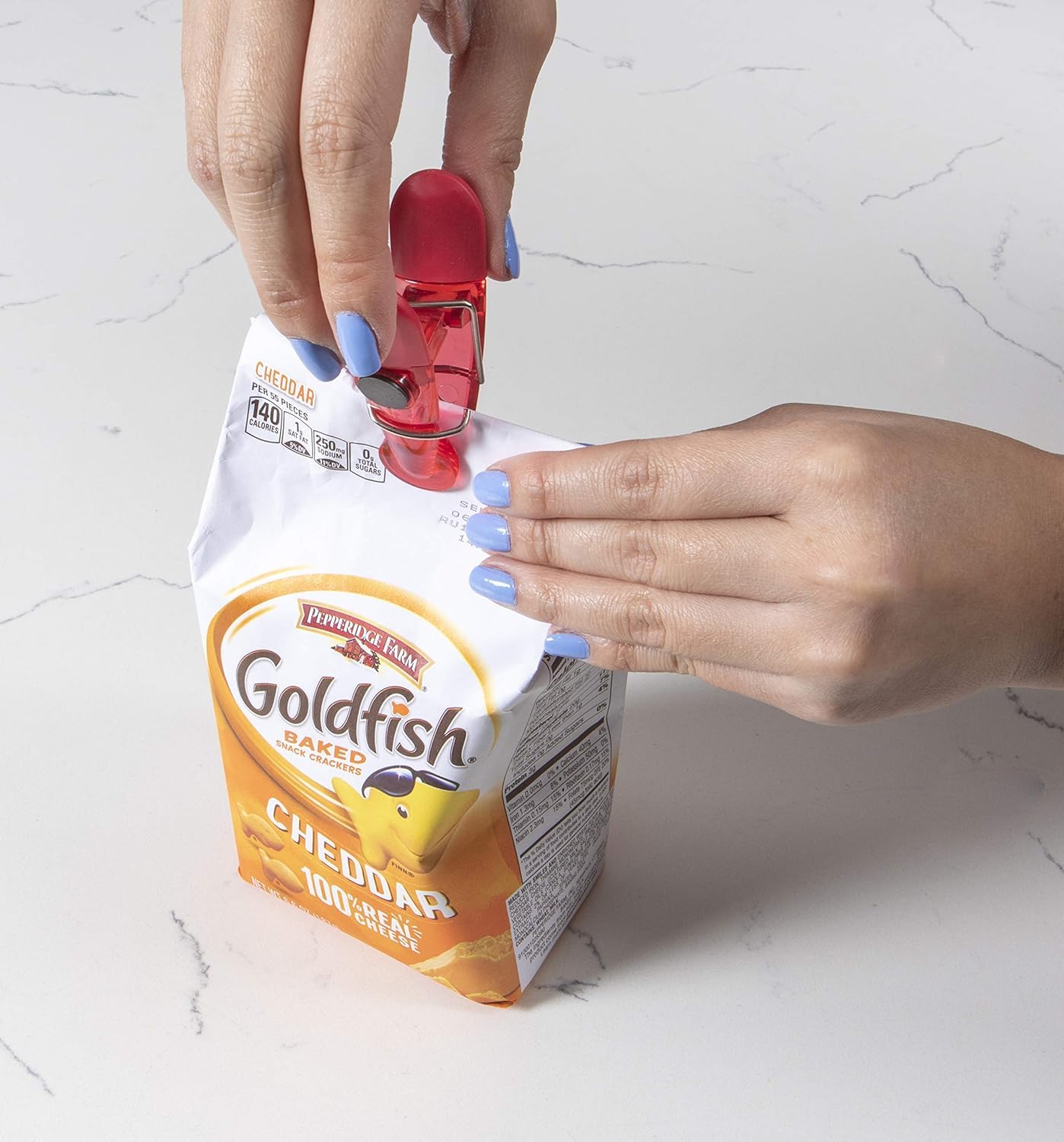 Magnetische Snack- und Chip-Clips, verschiedene Farben, 16 Stück