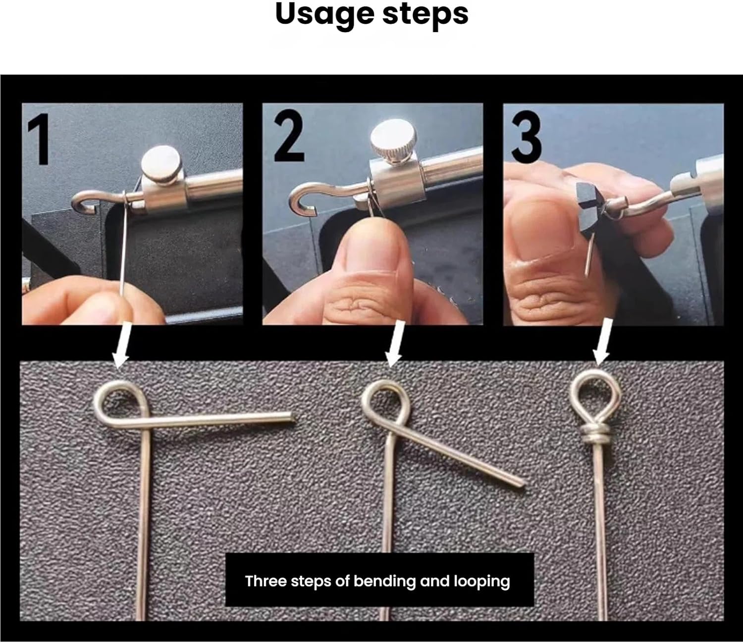 Wire Bending & Coiling Tool, Fishing Multitool Kit All-in-One Wire Bender & Line Spooler with Damper & Fly Tying Station, Precision DIY Tool for Slow Pitch Jig Bait Making Reel Winding (Silver Suit)