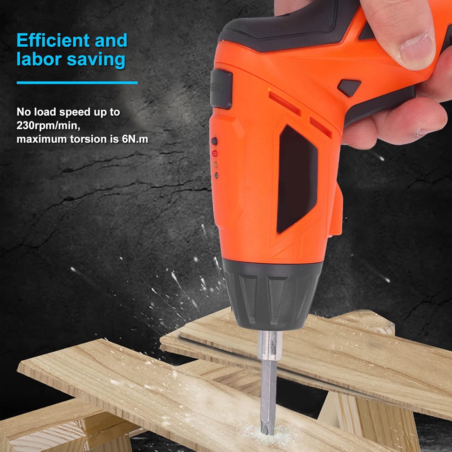 Power Screwdriver, ABS Foldable Battery Rechargeable Screwdriver, Repair Electric Screwdriver Kit with Bits for Wood Drilling punching
