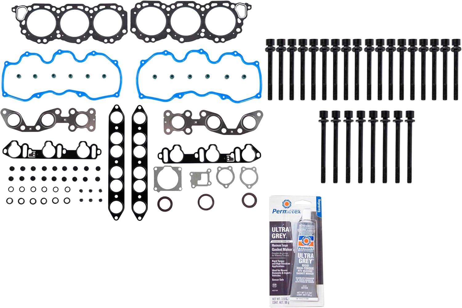 CPWK468 Head Gasket Set Bolt Kit Fits: 99-04 Nissan Quest Xterra 3.3L V6 SOHC 12v VG33E
