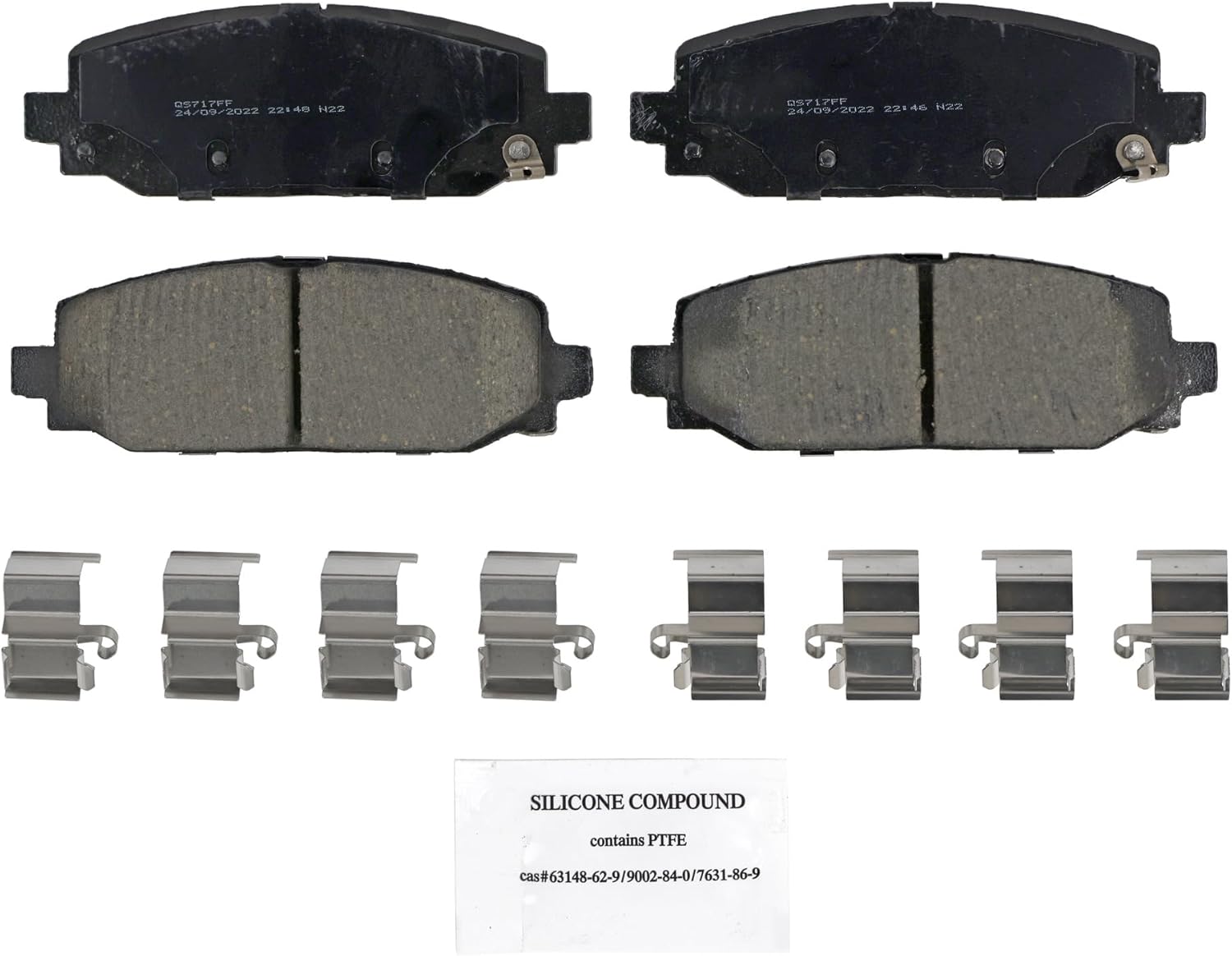 Wagner QS ZD2186 Disc Brake Pad Set, Reduced Vibration, Fits 2018–2020 Jeep Wrangler