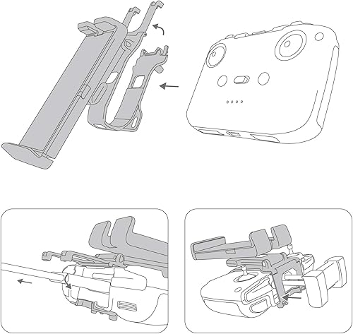 Miniatura 7 de VCUTECH Soporte para tablet Drone RC compatible con DJI Mini 3 Pro, Mavic 3, Mavic 3 Classic, Mini 2, Mavic Air 2s, Air 2, para iPad de 4 a 12.9