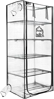 North Spore BoomRoom Mushroom Grow Tent | 4-Tier Vertical Martha Tent for Mycology | Includes Custom Spore Floor Drip Tray & Tubing Port | Indoor Fruiting Chamber Structure (Tent Only)