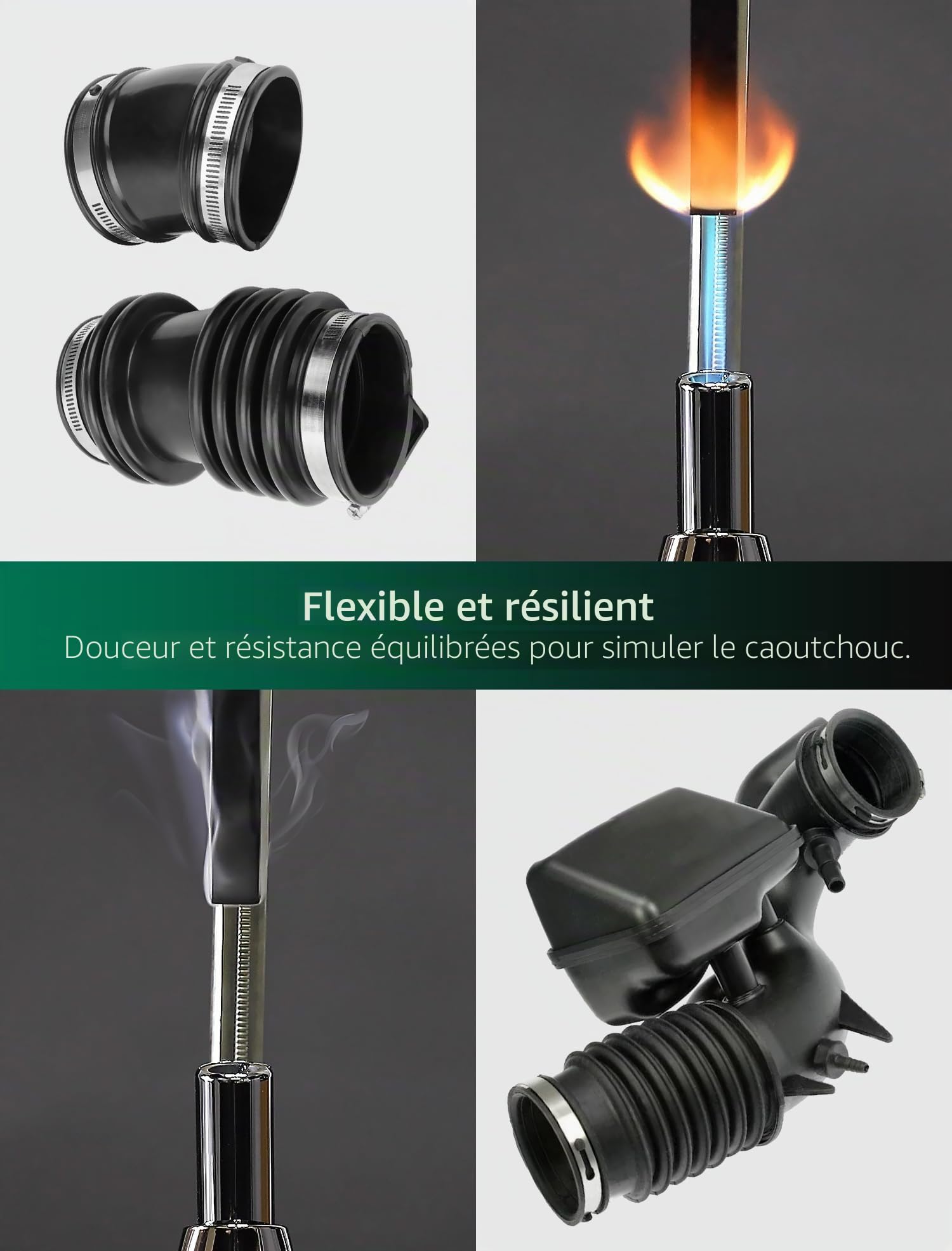 SuperFlex UL94 V-0, Résine Imprimante 3D Ignifuge 80A Corée (1000g, Noir)