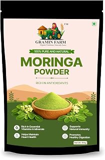 Moringa Powder 100g | 100% Pure Organic Moringa Leaves Powder | Natural Drumstick (Sahjan) Green Superfood Powder | Plant Based Protein for Men & Women | Supports Weight Loss, Immunity & Digestion