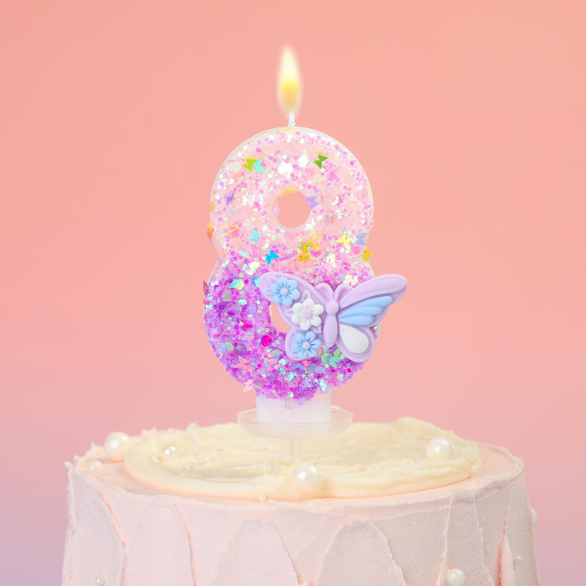 PHD CAKE Zahl 1 lila Schmetterling Geburtstagskerzen Schmetterling Thema Zahl Kerzen Kuchen Zahl Kerzen Party Feier