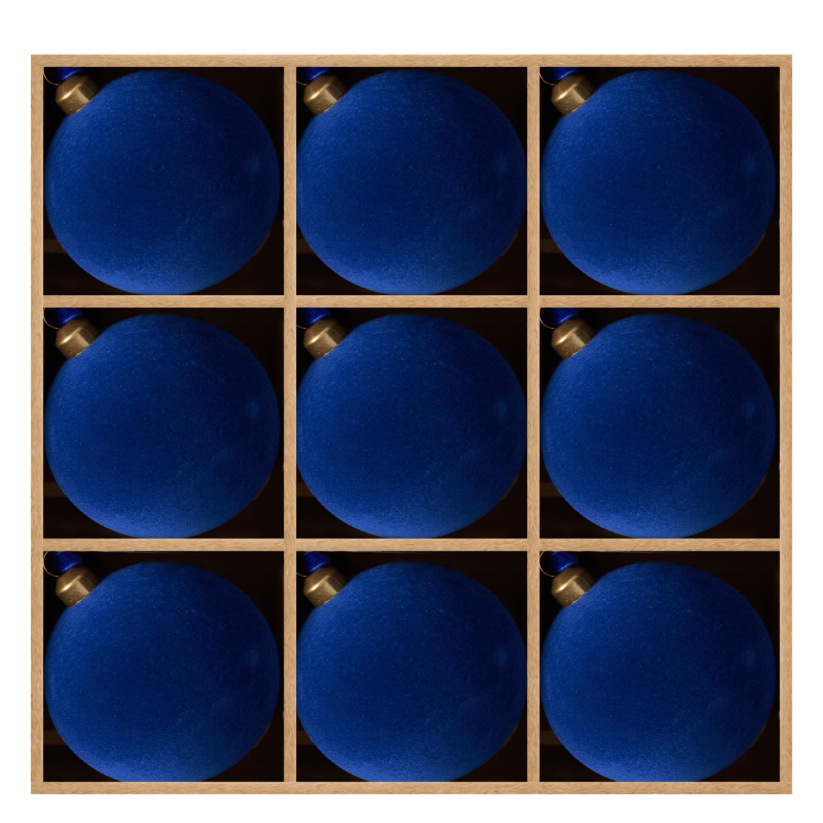 DN DECONATION Lot de 9 boules décoratives en plastique à suspendre pour sapin de Noël - Bleu - 8 cm - Pour la maison, les vacances, les fêtes, la décoration d'intérieur et d'hiver