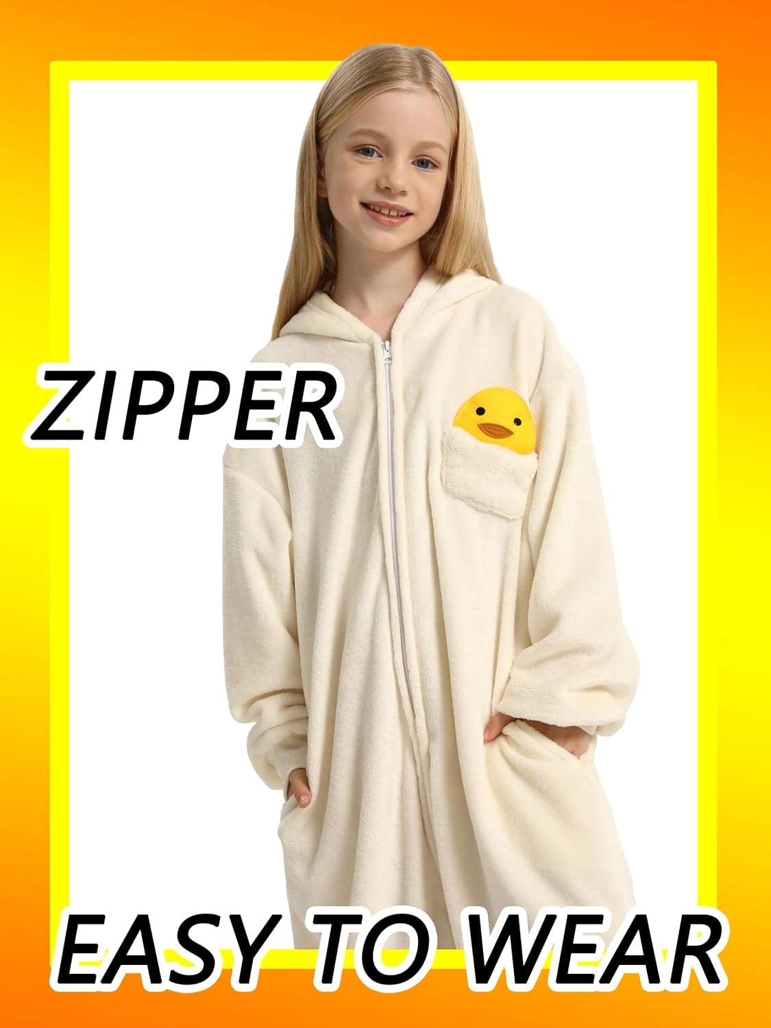 Unisex Kids Animal Oneise Pajamas, Boys Girls Flannel Hooded Halloween Cosplay Costume/Homewear/Sleepwear - Image 3